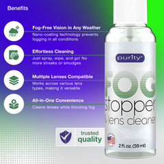 Purity Fog Stopper 2oz bottle - back label