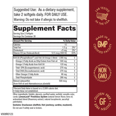 Purity Krill Omega 50+ bottle label close-up