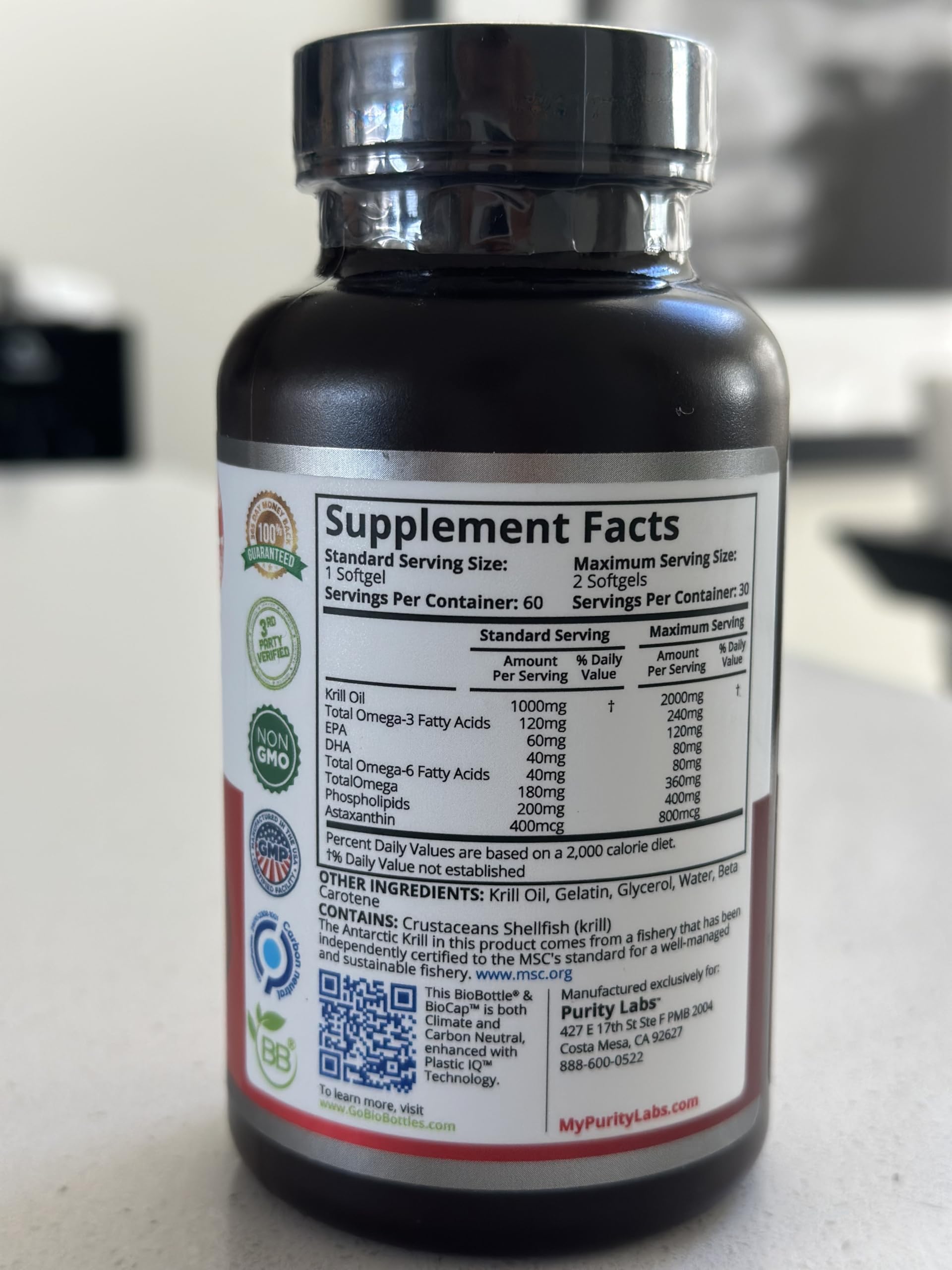 Sustainably sourced Antarctic Krill Oil from deep ocean waters