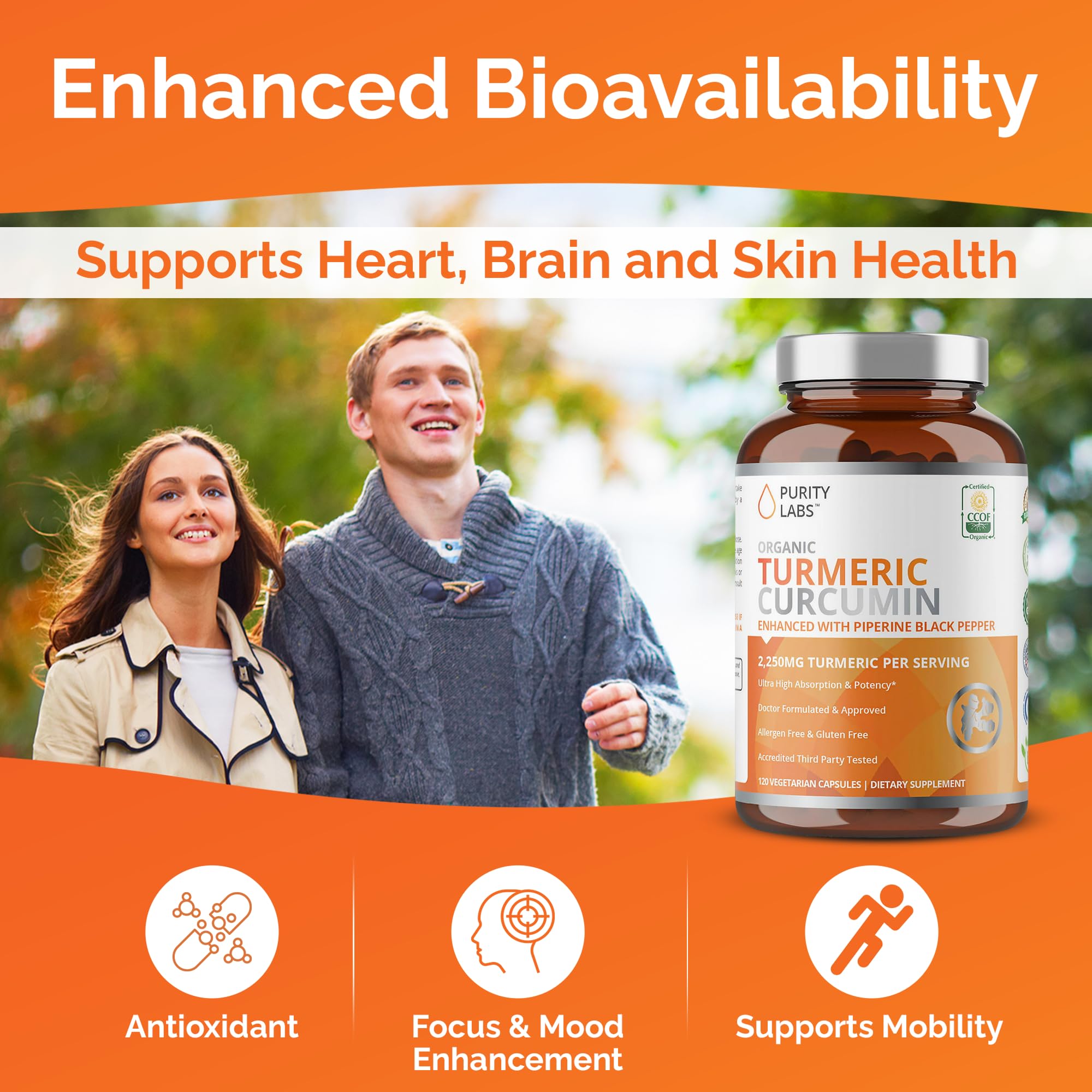 Organic turmeric curcumin supplement ingredients