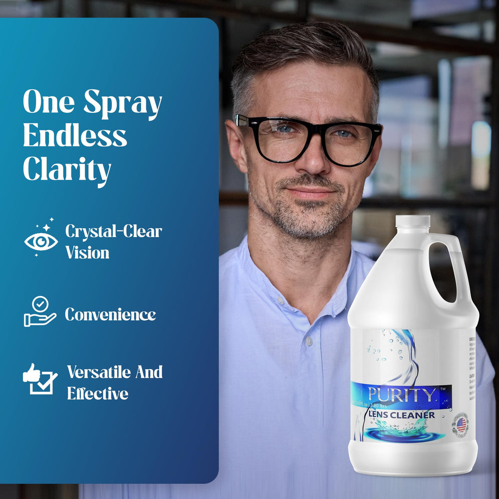 Usage steps for Purity Lens Cleaner