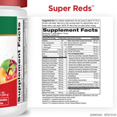 Purity Products Super Reds scoop in shake highlights convenient daily antioxidant support.