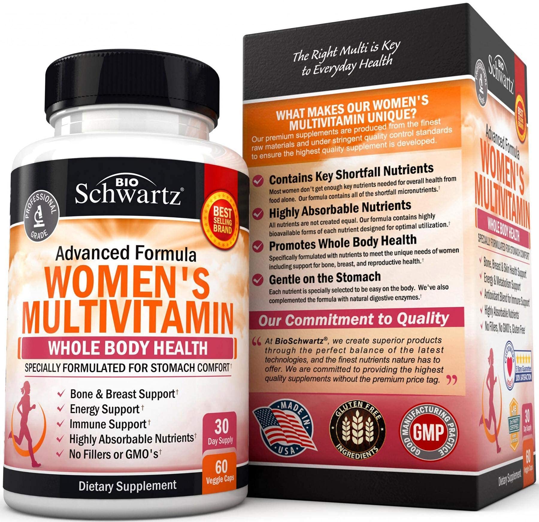 Purity-tested and allergen-free multivitamin label