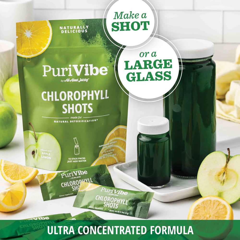 PuriVibe Chlorophyll Green Juice Shot – Stick Pack 7