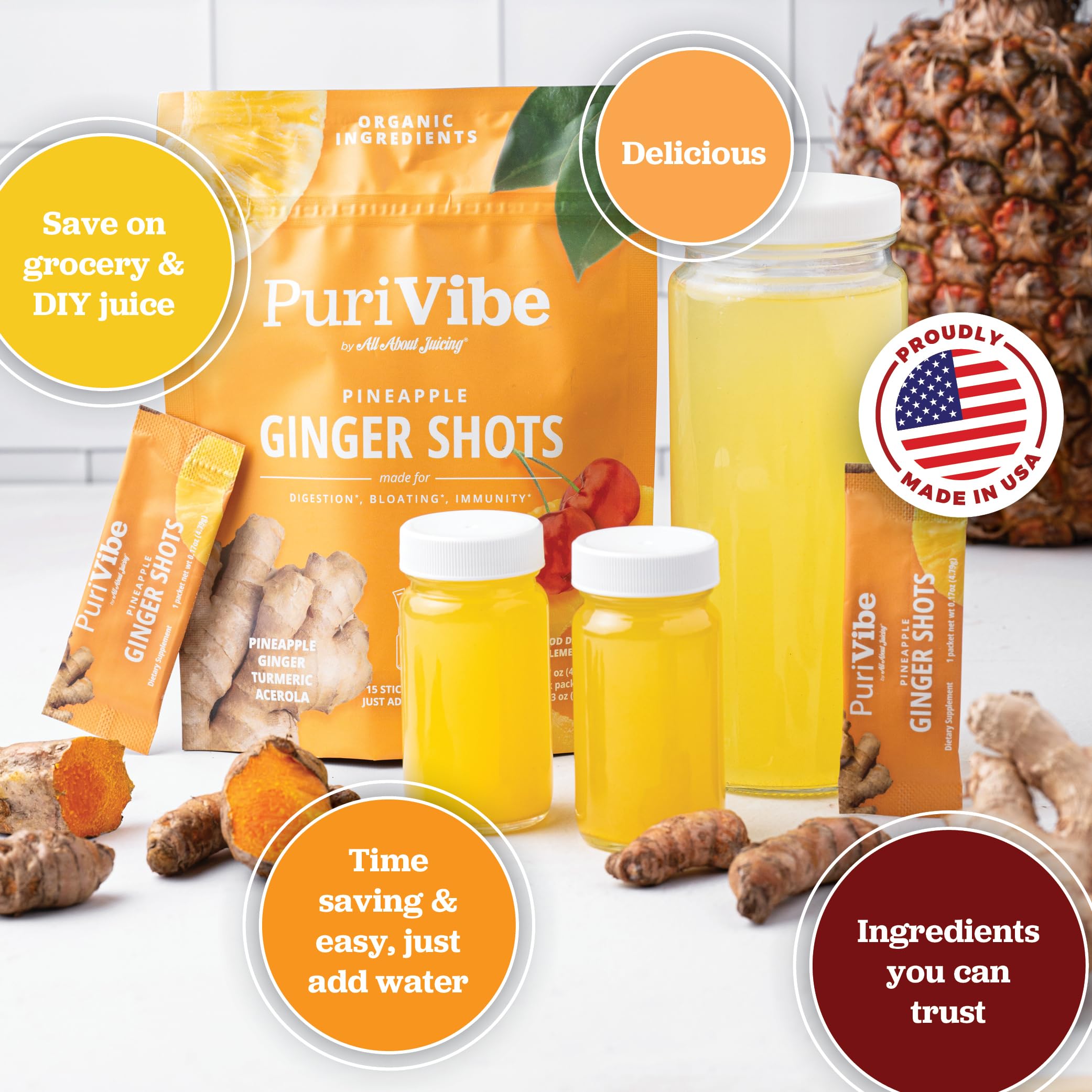 Display of wellness stick packs and packaging