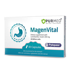 Purmeo 5-in-1 H pylori probiotics packaging