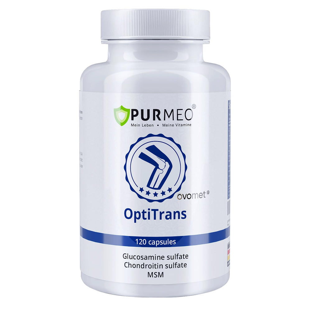 Purmeo OVOMET Eggshell Membrane joint supplement bottle with capsules
