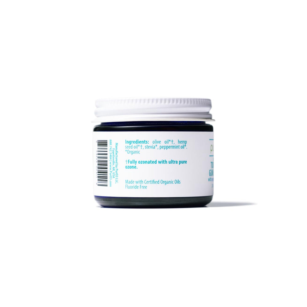 Close-up of PurO3 gel texture and ingredients