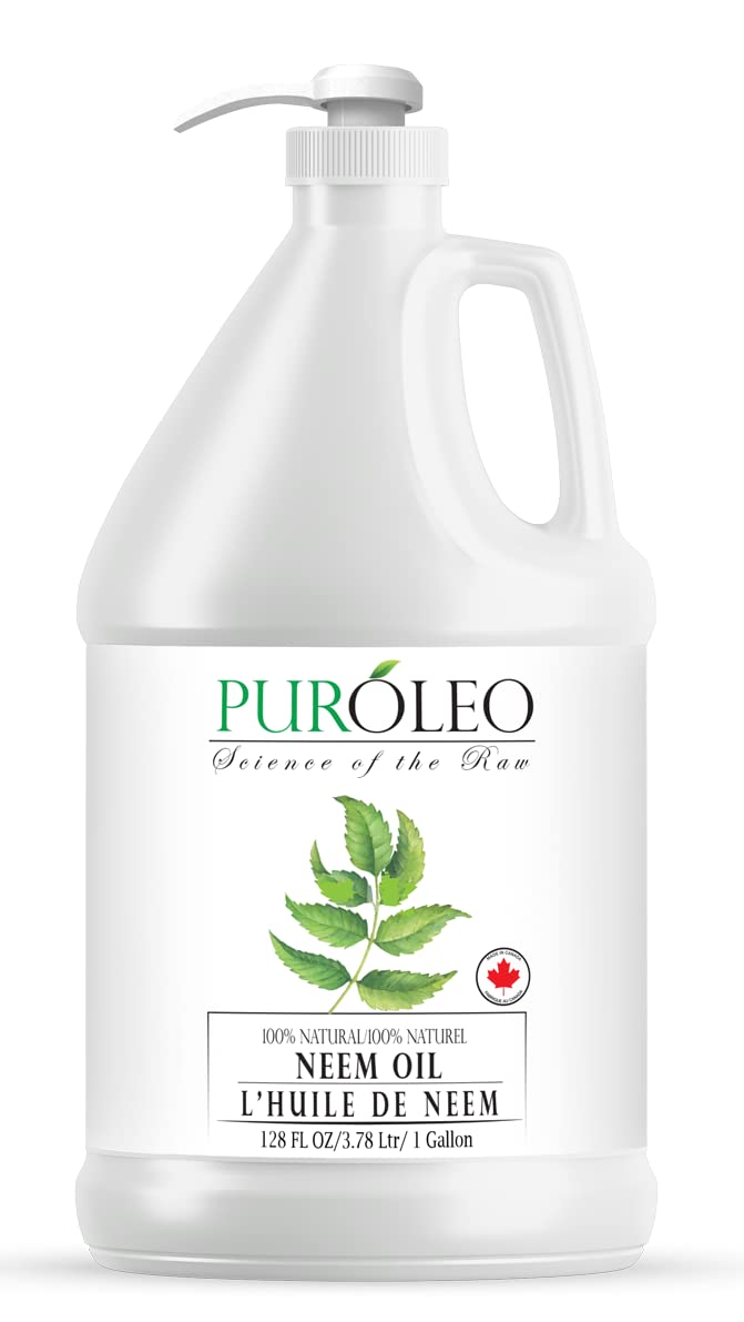 PUROLEO Neem Oil 128 oz bottle with label