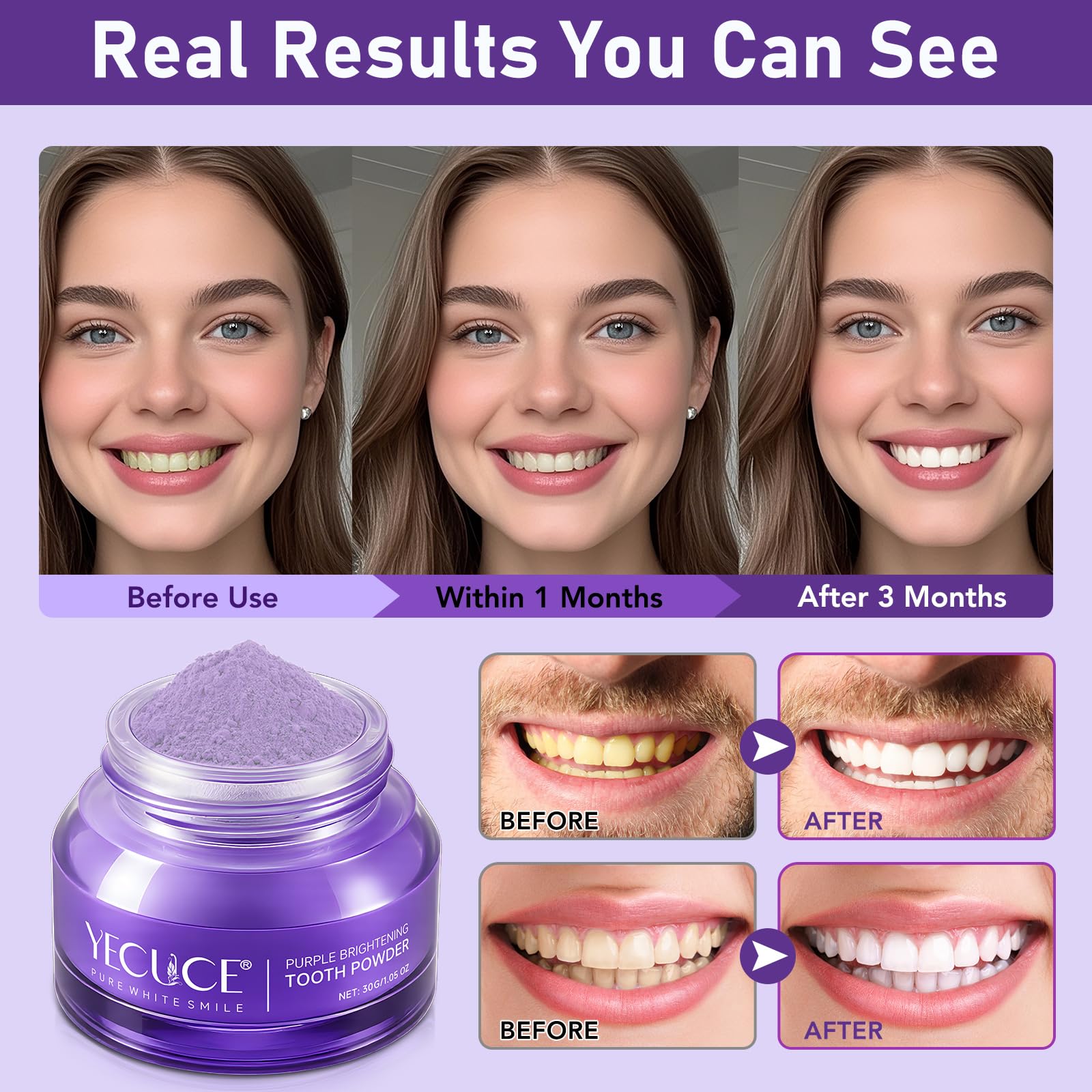 Foamy toothpaste lather with purple pigment