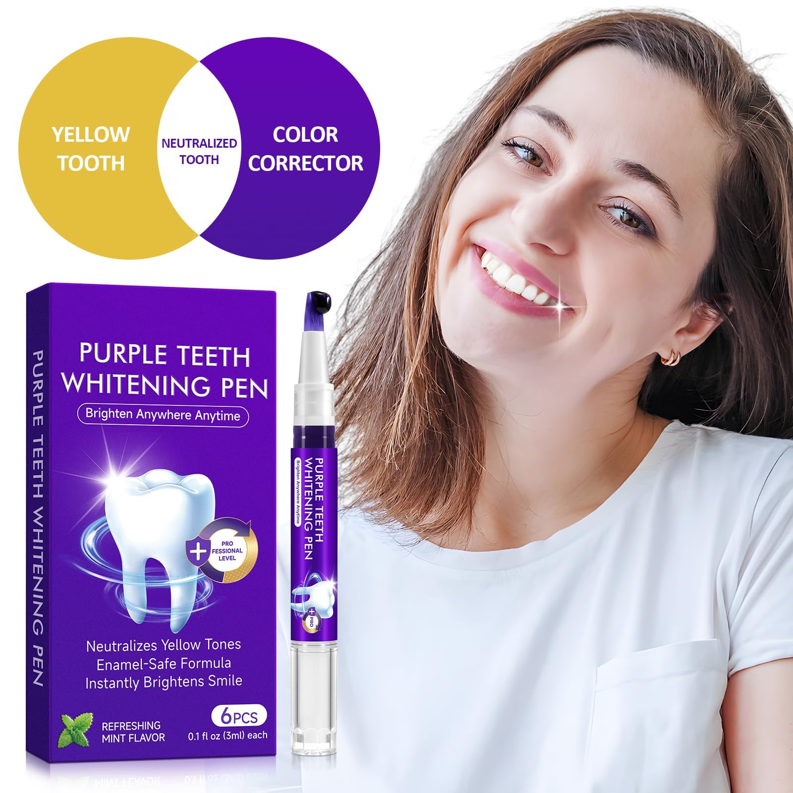 Close up of purple whitening gel