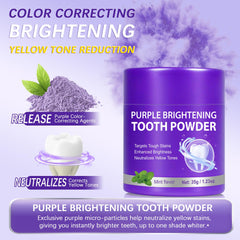 Application of whitening powder on toothbrush