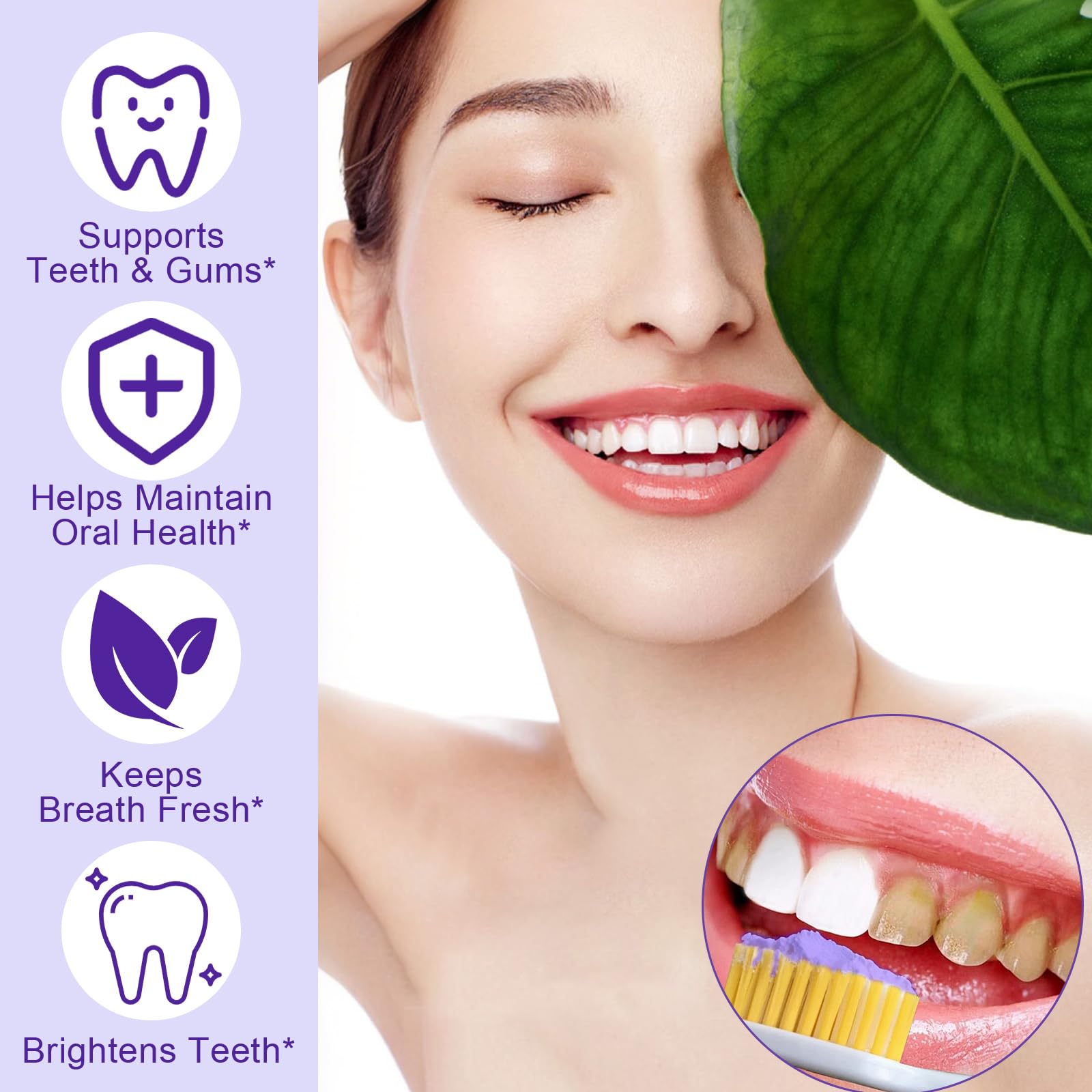 Gentle, enamel-safe whitening suitable for sensitive teeth