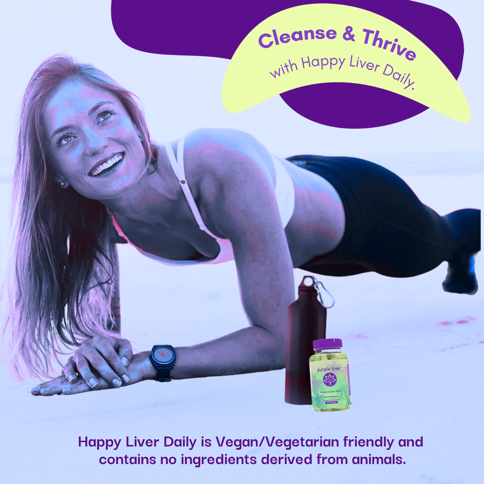 Purple Tree Happy Liver Daily detox plant-based capsules
