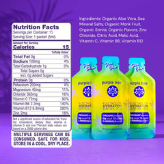 Purple Tree to-go packs travel-ready for gym, travel, or outdoors.