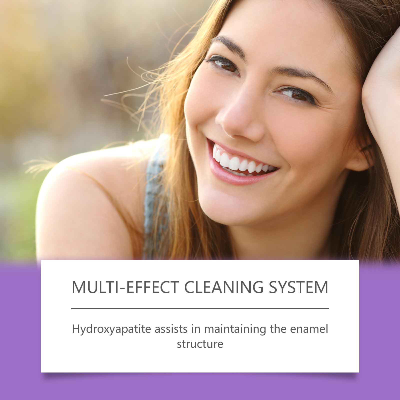 Enamel protection feature highlighted on toothpaste tube