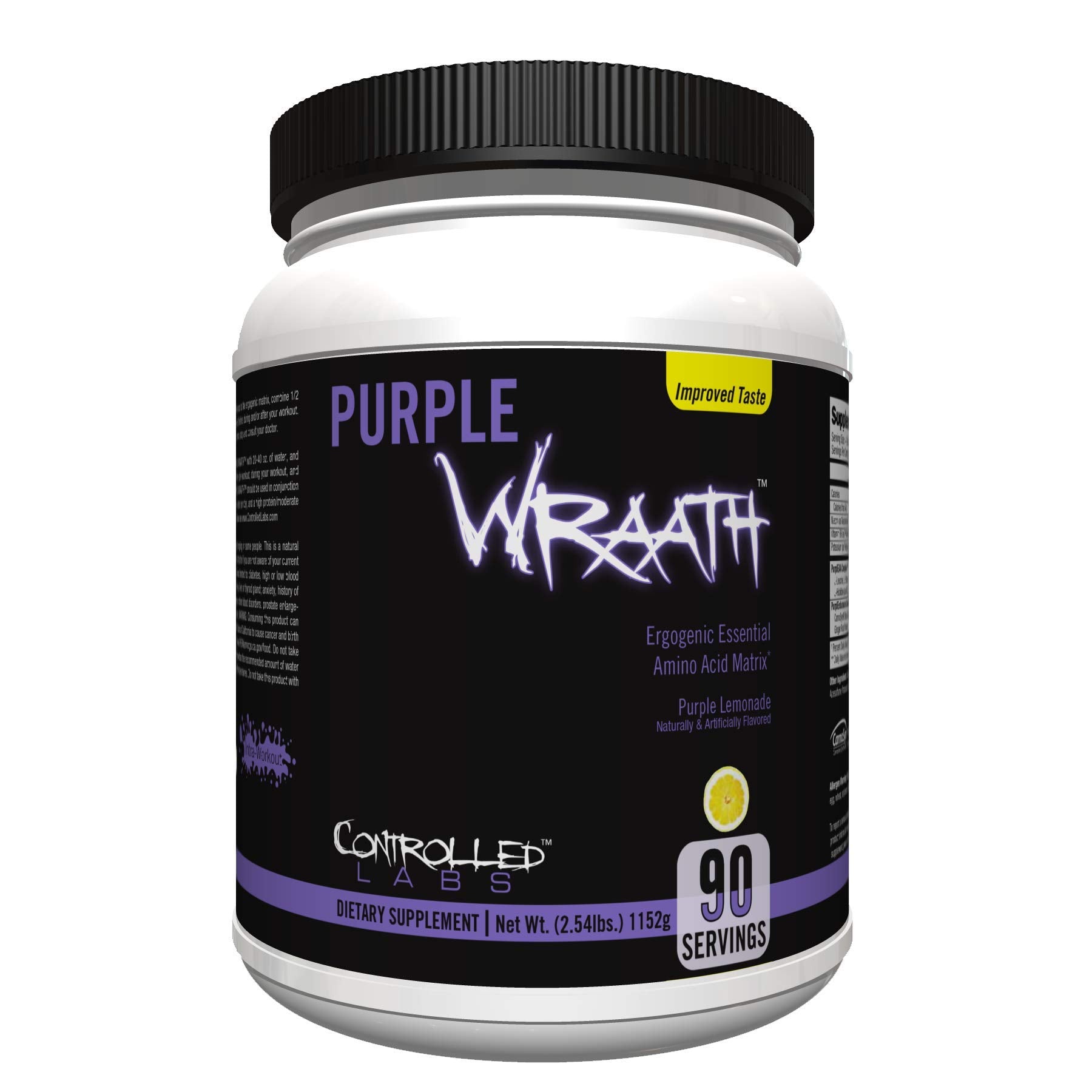 Purple Wraath Lemonade flavor canister front view