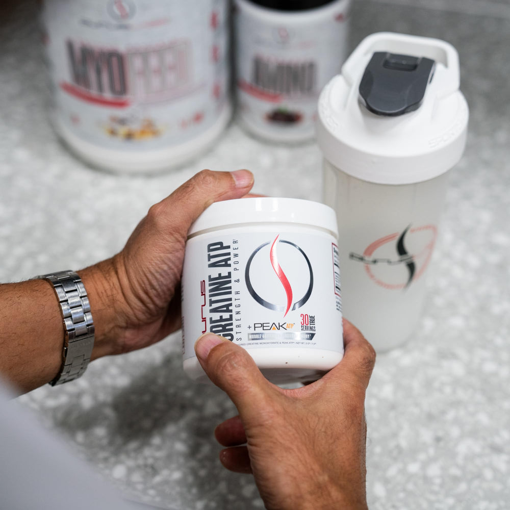 Micronized creatine monohydrate close-up