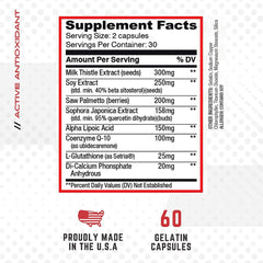 Milk thistle extract and antioxidant ingredients for Organ Shield