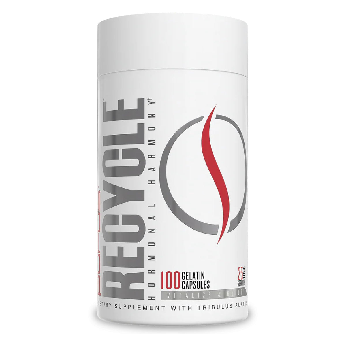Purus Labs ReCycle bottle showing 100 gelatin capsules