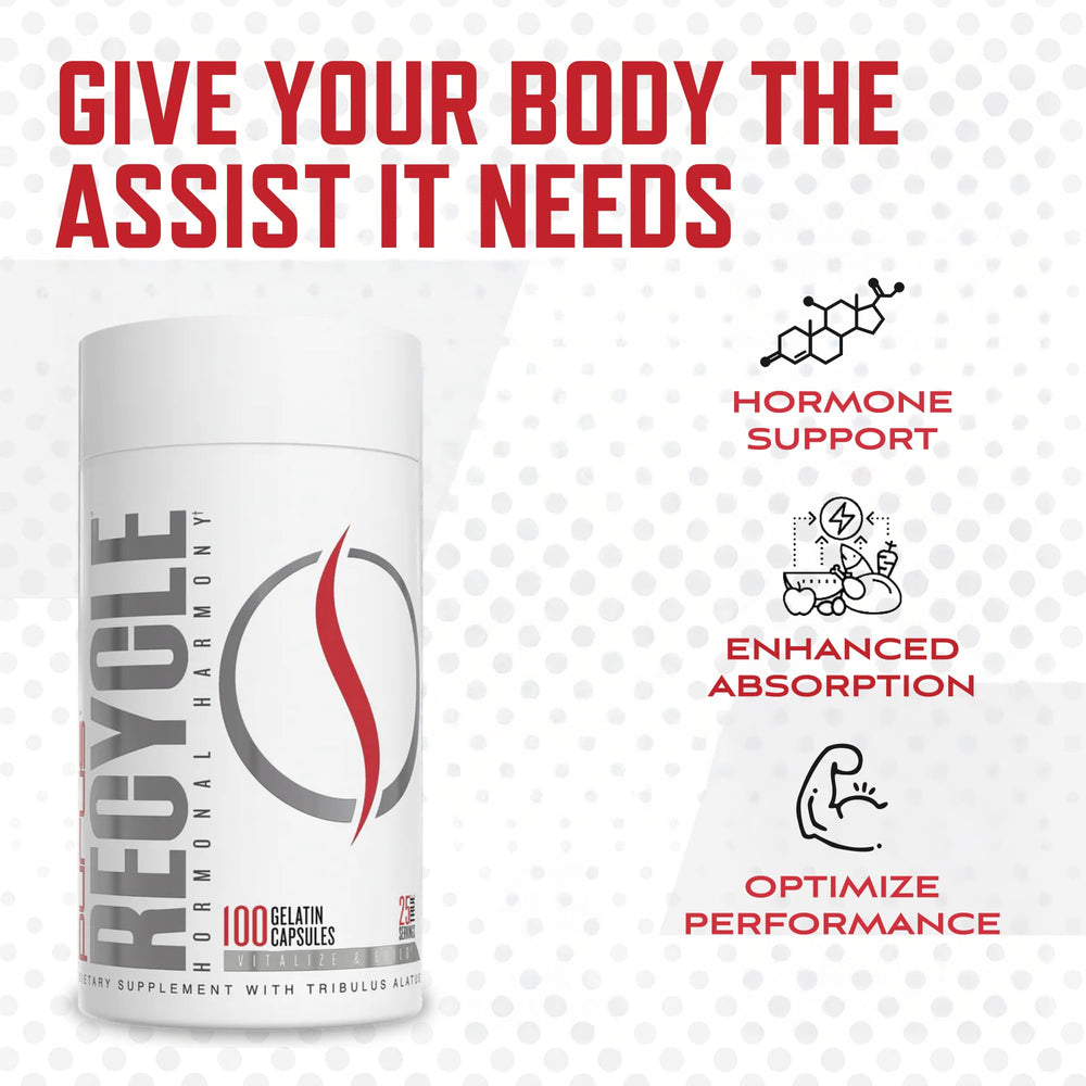 Purus Labs Recycle bottle top-angle shot conveying premium, transparent formulation.