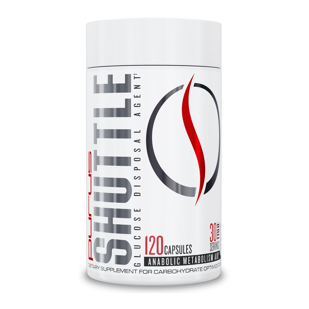 Purus Labs Shuttle bottle front view for convenient workouts and easy supplementation