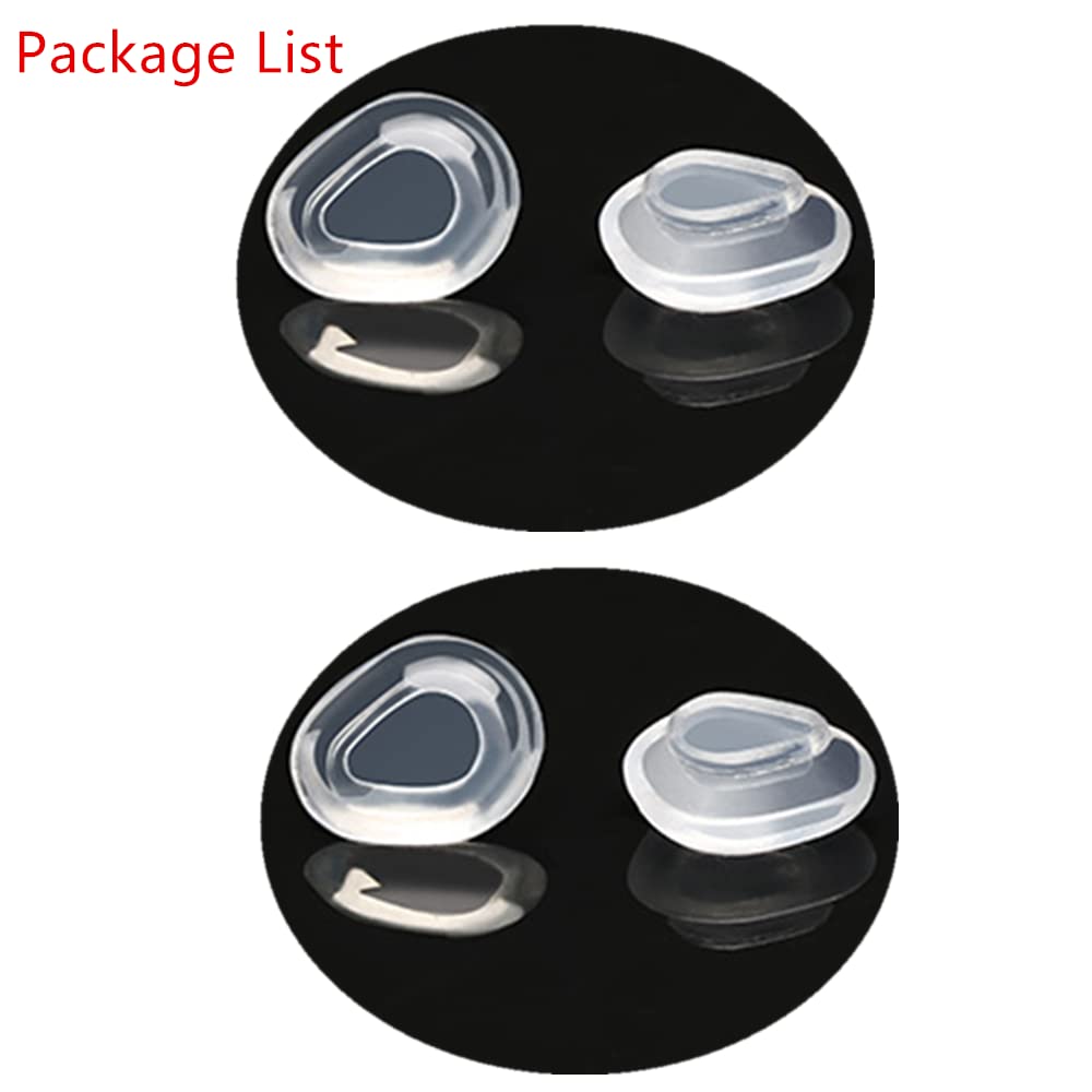Replacement nose pads for eyeglasses - front view
