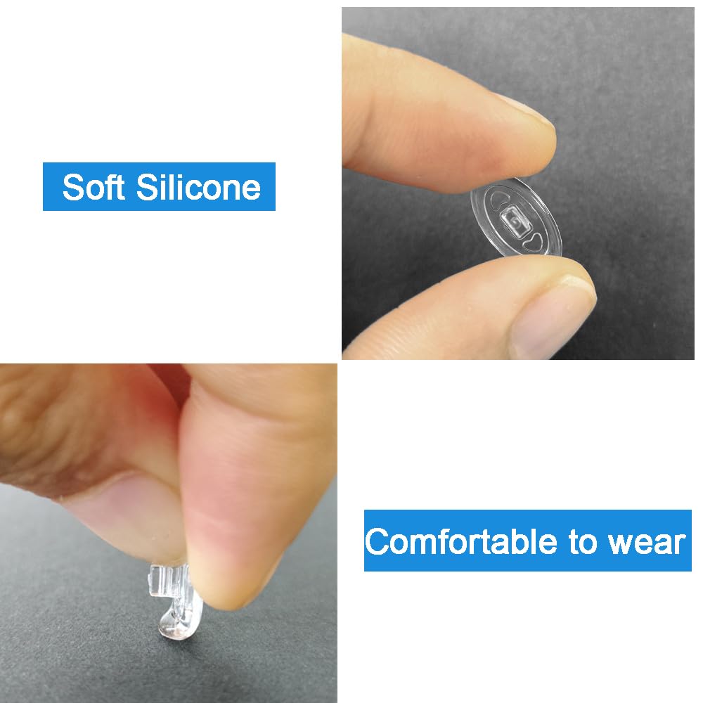 easy installation: push-in/snap-in nose pads for glasses