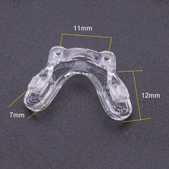 Push-in nose pads for kids' glasses