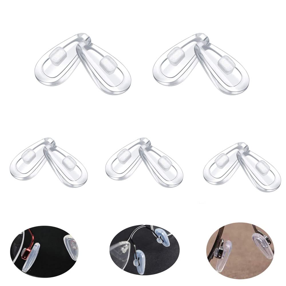 Side angle of 14mm push-in nose pads for eyeglasses and sunglasses