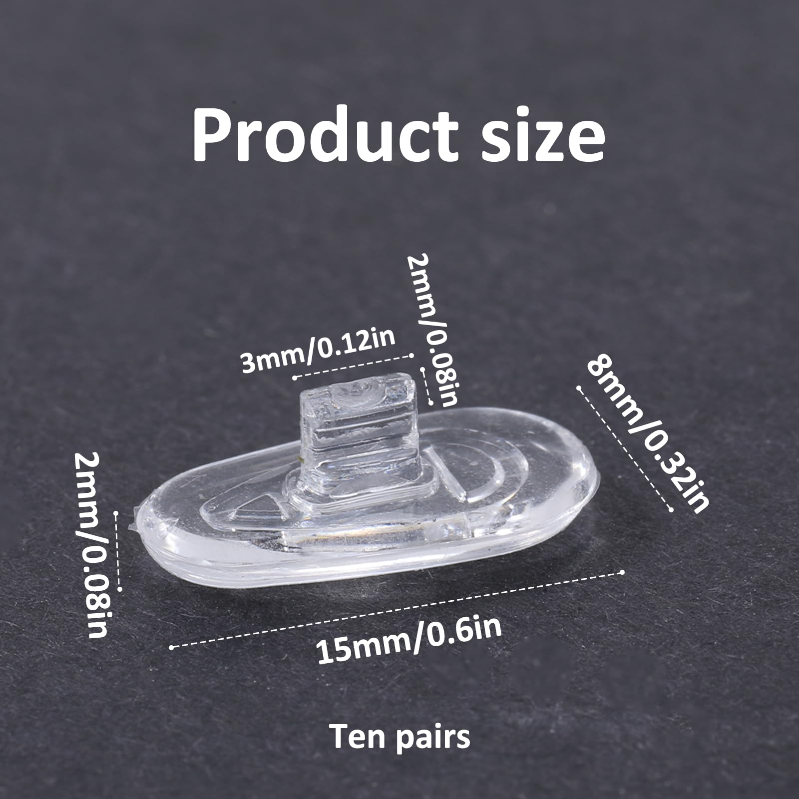 Close-up view of silicone air chamber on a nose pad