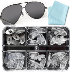 Push-in nose pads kit with six size options for glasses