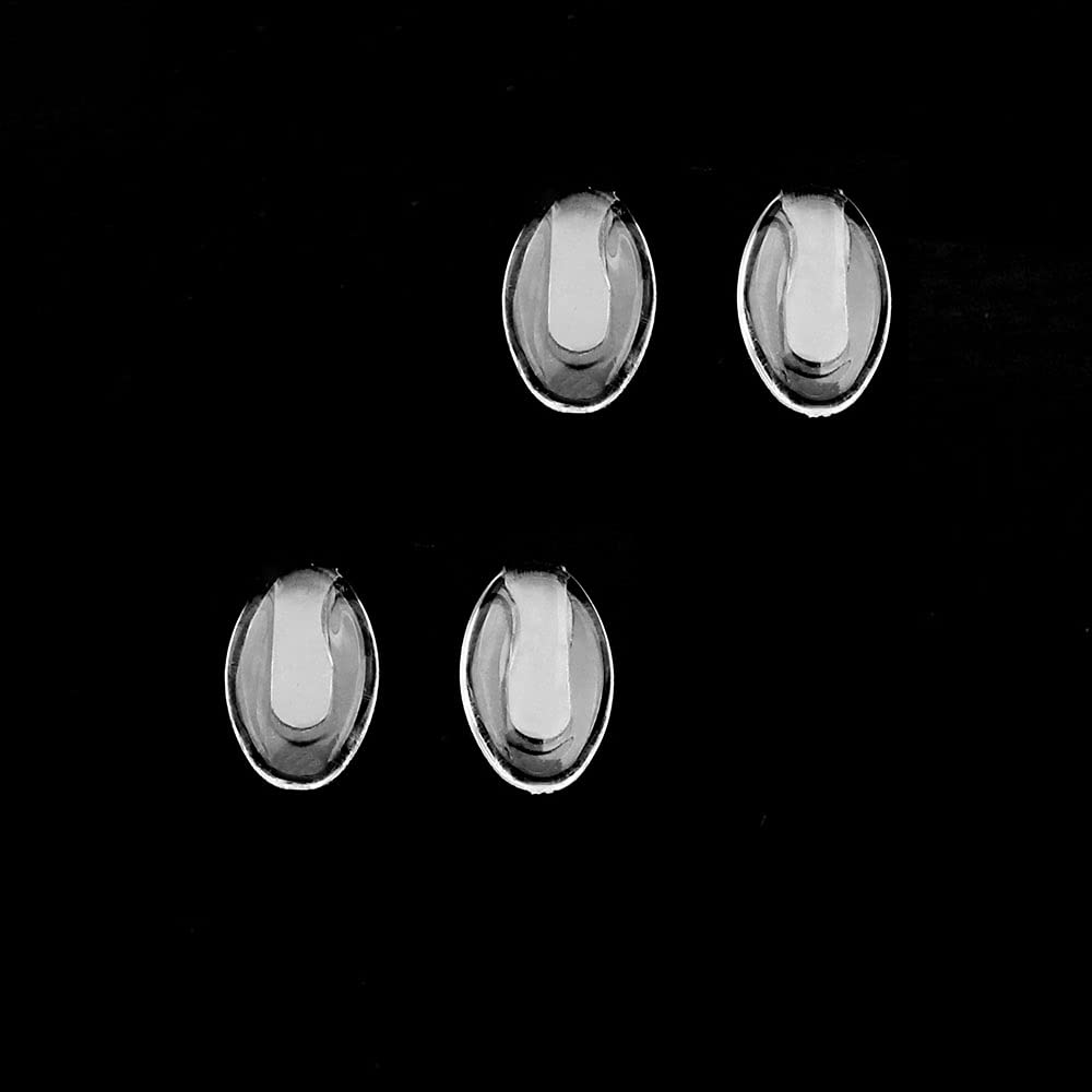 Push-in nose pads for rimless eyeglasses