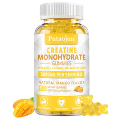 Putaojun Creatine Monohydrate gummies bottle with D3 & B12