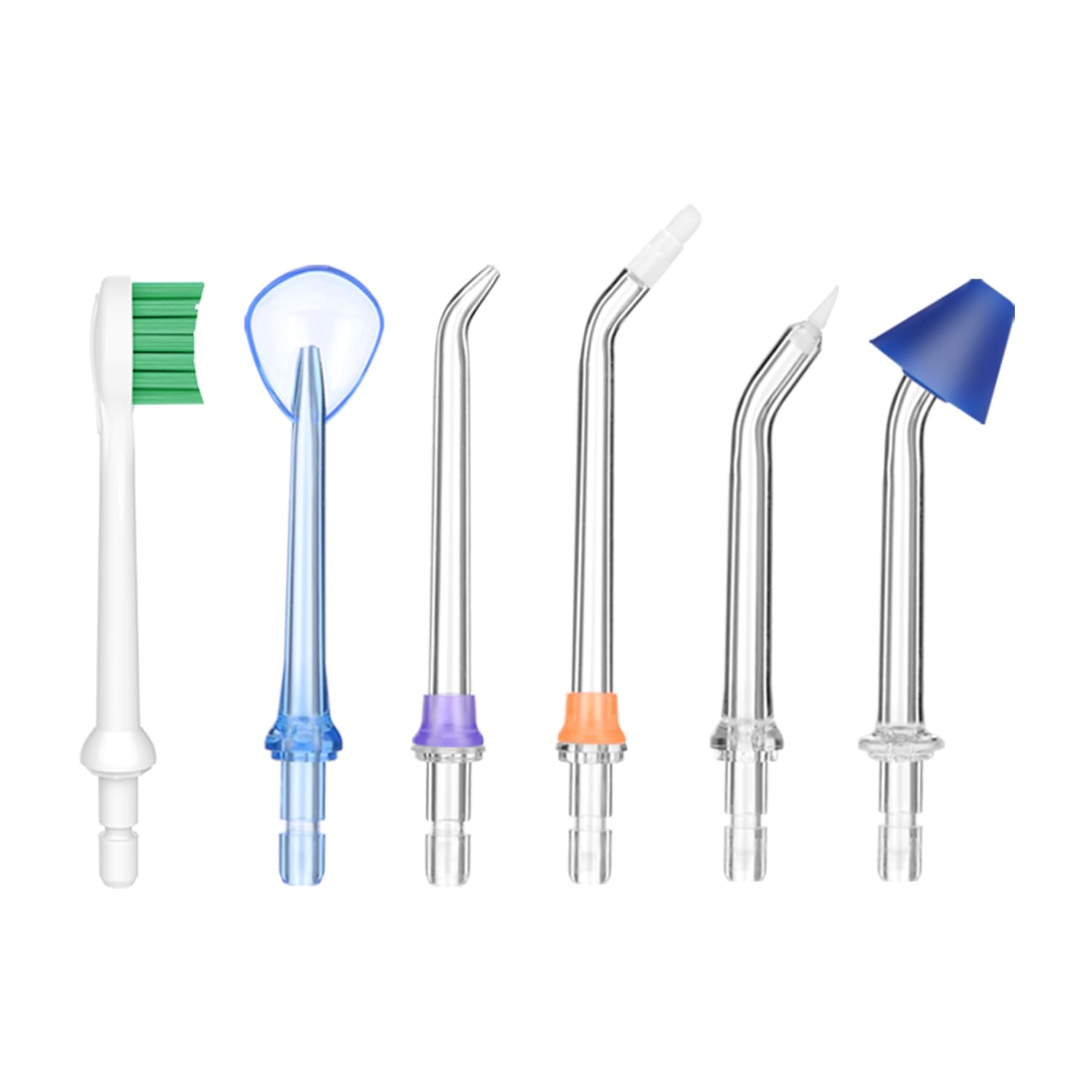 Six replacement tips for Puur Smile Water Flosser comprehensive set