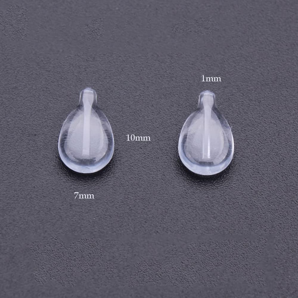 PVC clip-on nose pads in clear for Kazuo Kawasaki frames