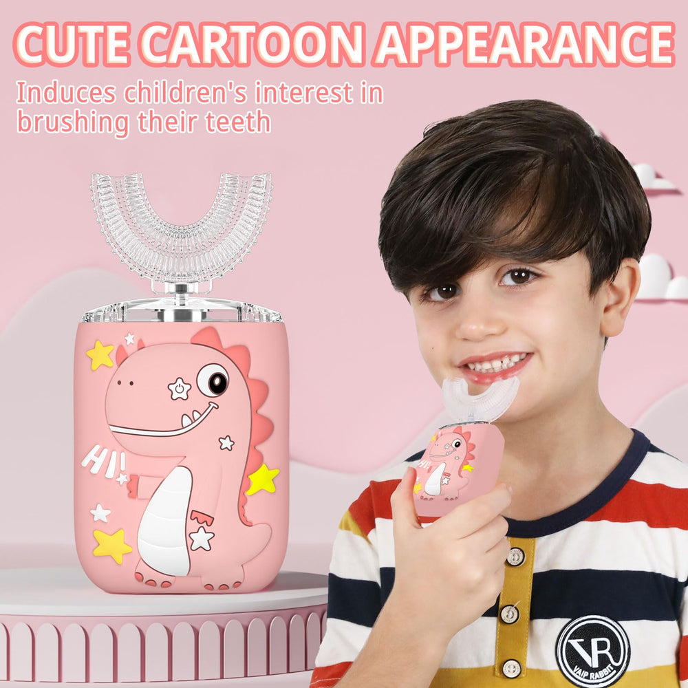 360-degree cleaning feature illustration of PVOGRT Kids toothbrush