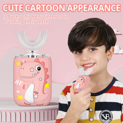 360-degree cleaning feature illustration of PVOGRT Kids toothbrush