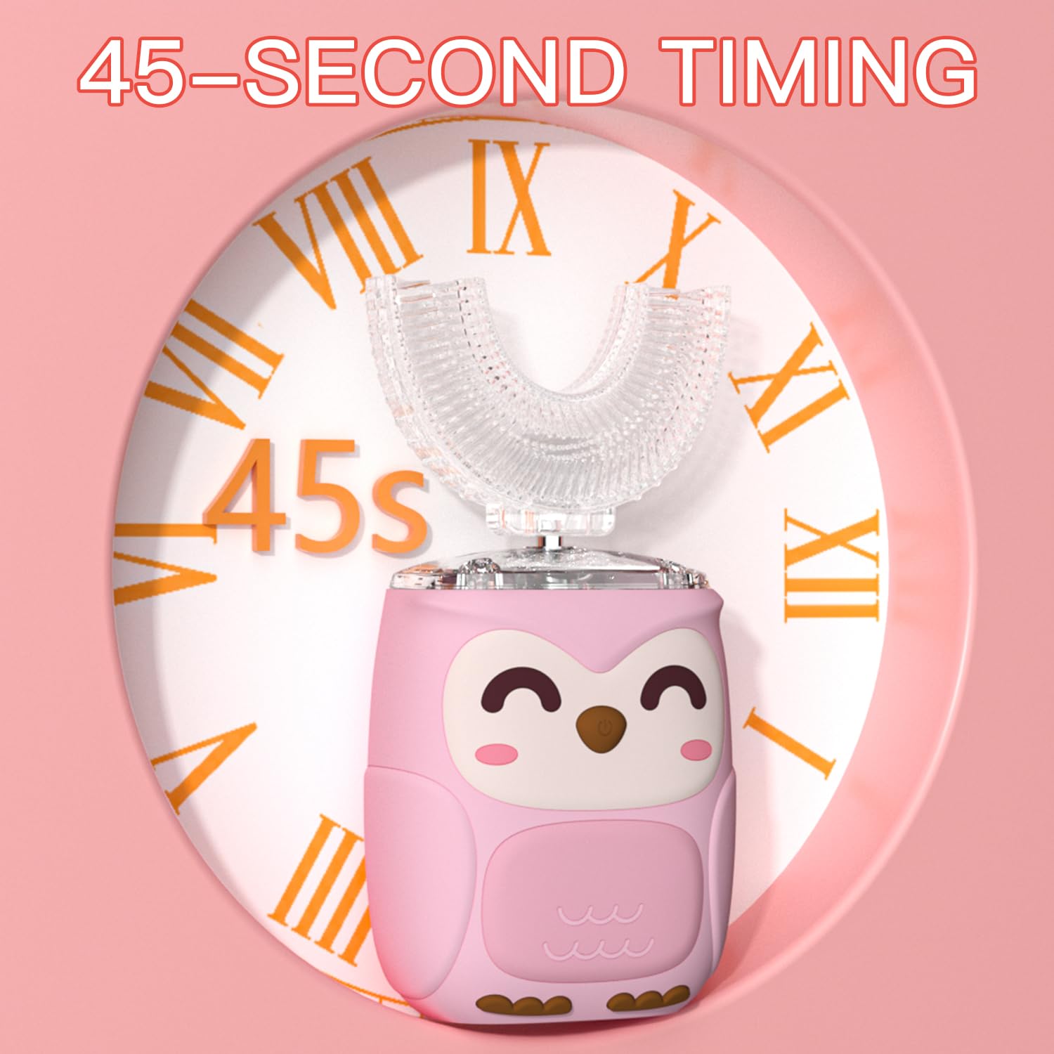 Replacement heads set for PVOGRT kids toothbrush pink