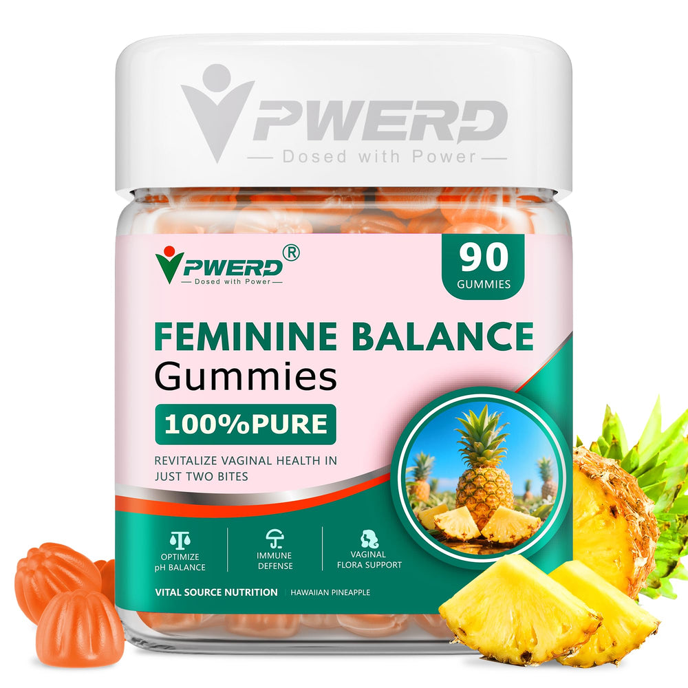 PWERD 90-count Pineapple Vaginal Gummies bottle - front view
