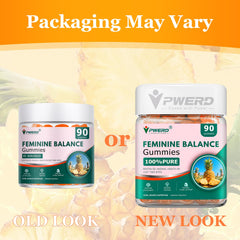 PWERD gummies bottle close-up with pineapple flavor label