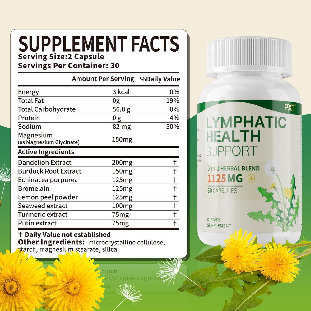 Nine-herb blend including bromelain, lemon peel, seaweed