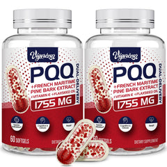 Dual-delivery pycnogeno and PQQ softgel capsule for maximum absorption