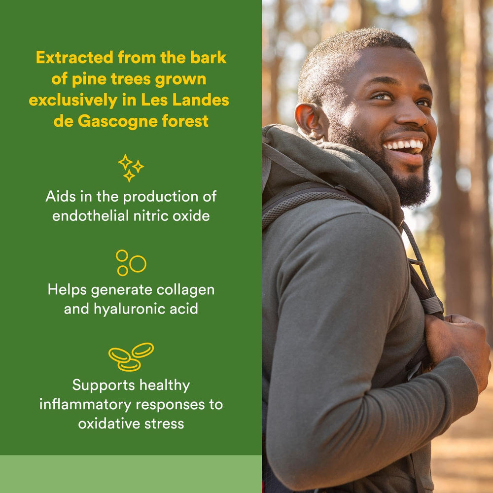 Close-up of Pycnogenol 100 mg capsules