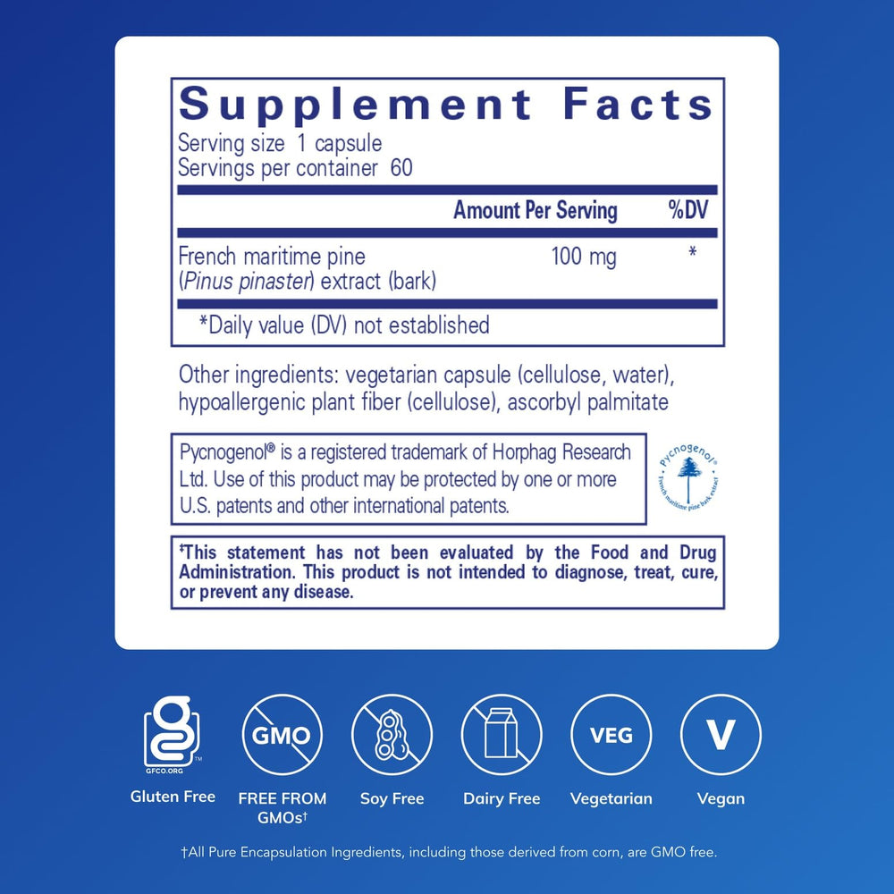 Pycnogenol 100 mg capsules