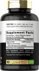 Pygeum Africanum Bark extract capsules