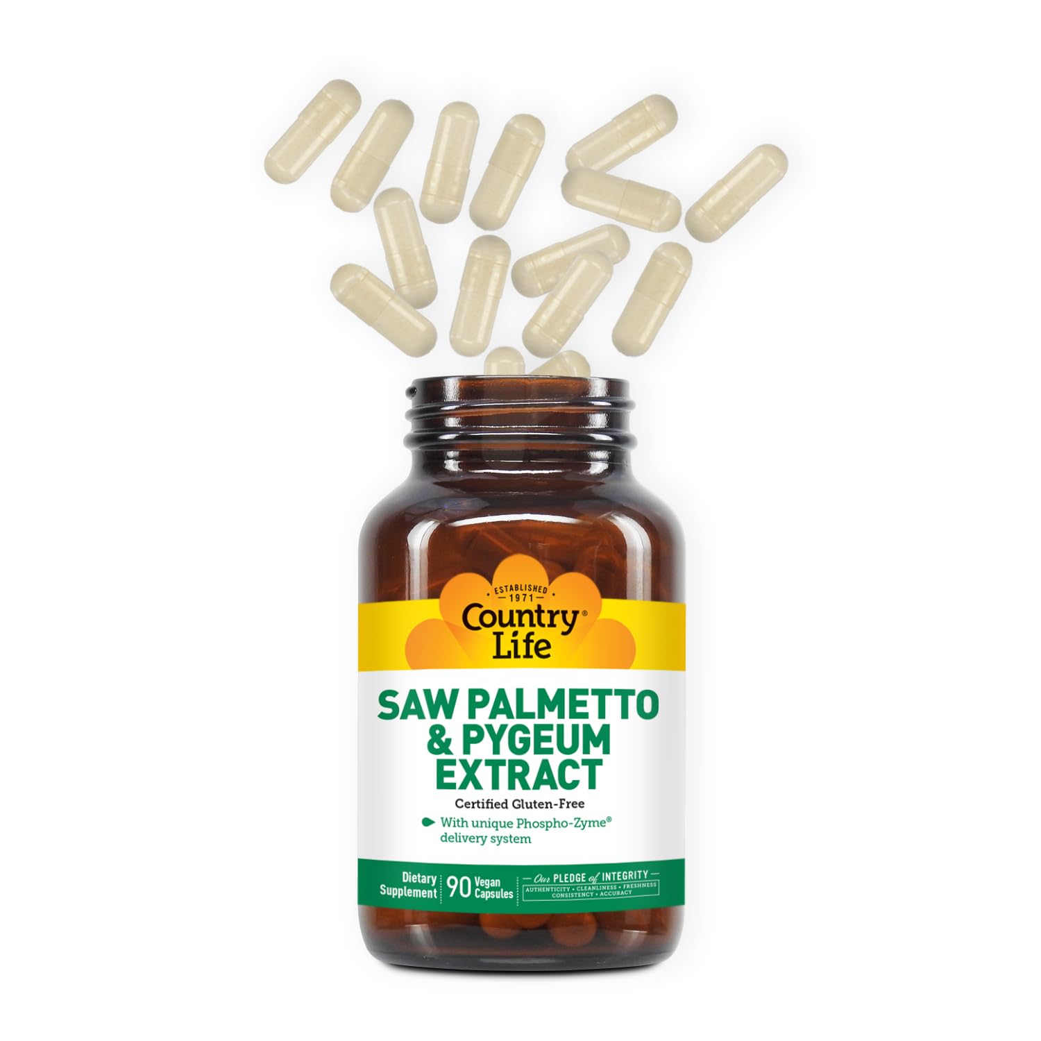 Pygeum extract blend detail on supplement