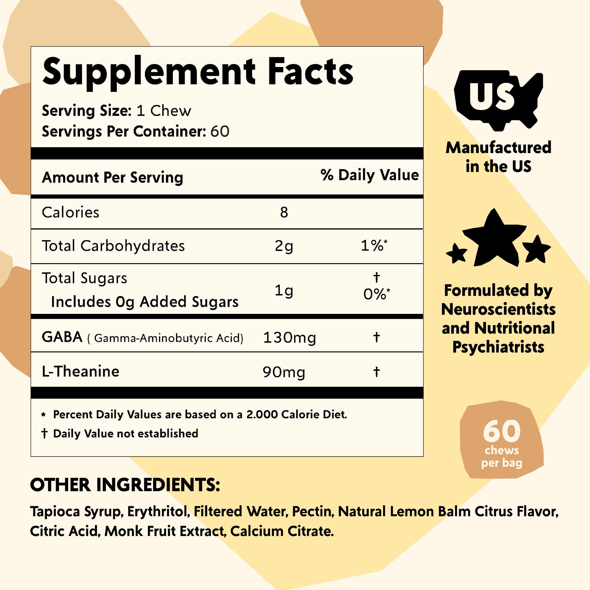 Close-up of citrus mood gummies