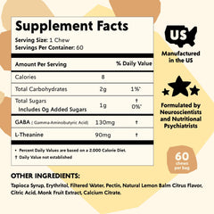 Close-up of citrus mood gummies