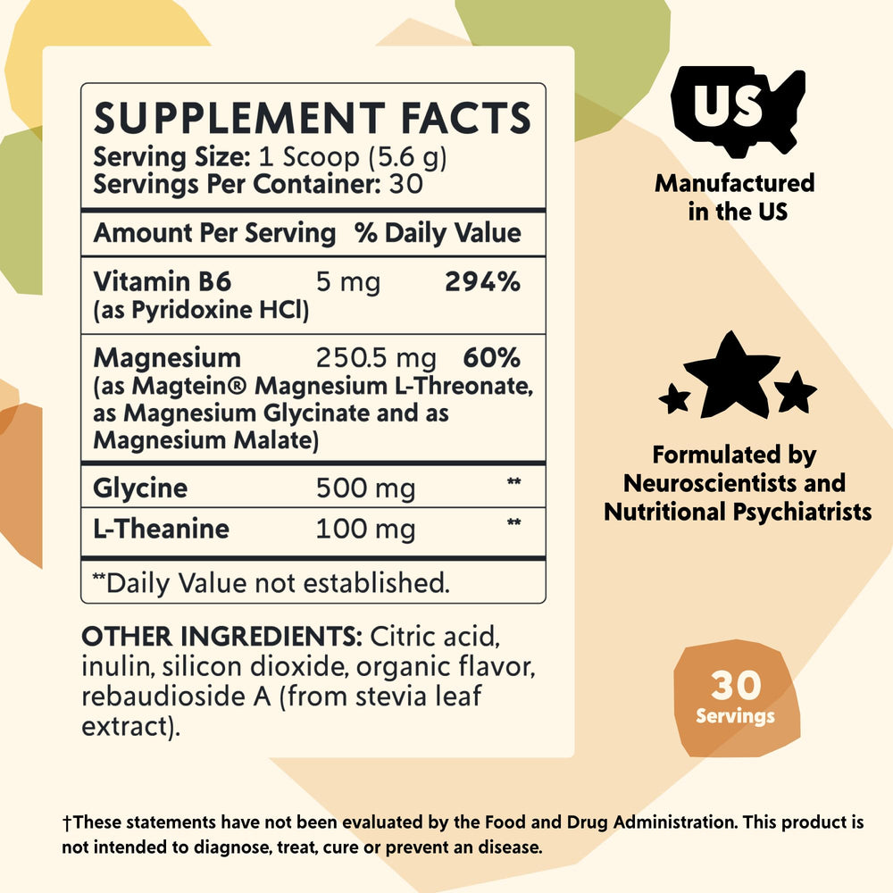 Close-up of PYM Mood Magnesium Powder bottle